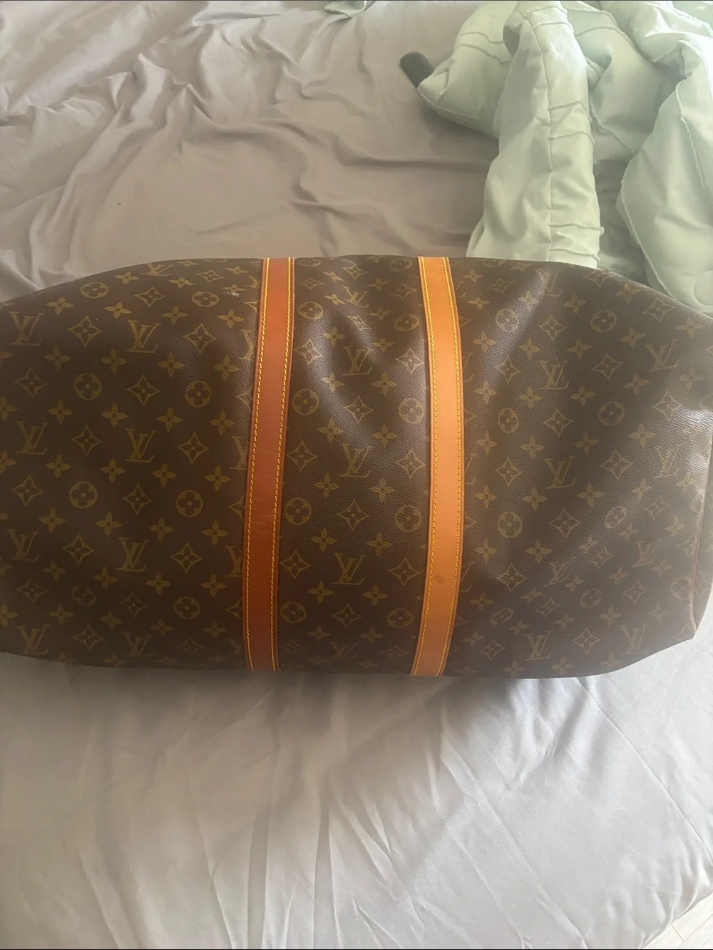 Louis Vuitton Monogram Canvas Travel Duffel with Vachetta Trim